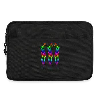 CSD 3girl friends lbgtq+ gay regenbogen party lesb - Laptoptasche 13" - Schwarz - Vorne