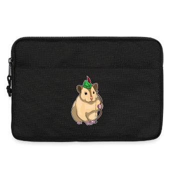 Hamster Bogenschütze Bogen - Laptoptasche 13" - Schwarz - Vorne