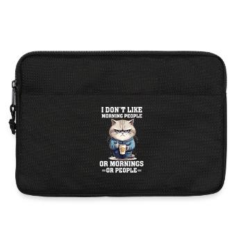 i don't like morning people Cat coffee - Laptop bag 13" - black - Front