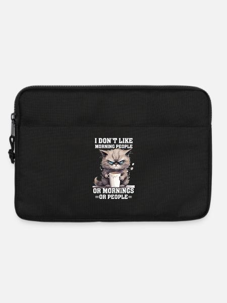 i dont like morning people Cat coffee - Laptoptasche 13" - Schwarz