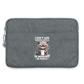 i dont like morning people Cat coffee - Laptoptasche 13" - Grau meliert - Vorne