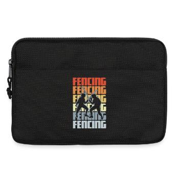 Retro Fechten - Laptoptasche 13" - Schwarz - Vorne