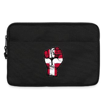 Denmark Flag Fist Hand Used Symbol - Laptop bag 13" - black - Front