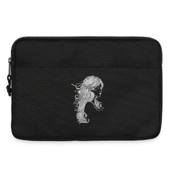 Fille aux cheveux blancs - Sacoche pour ordinateur portable 13 pouces - noir - Devant