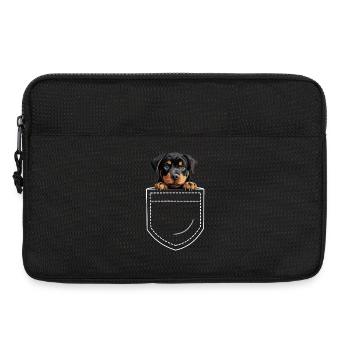 Hund Rottweiler - Laptoptasche 13" - Schwarz - Vorne