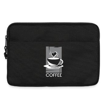 Cafe Kaffee Symbol Illustration Logo Bar Grafik - Laptoptasche 13" - Schwarz - Vorne