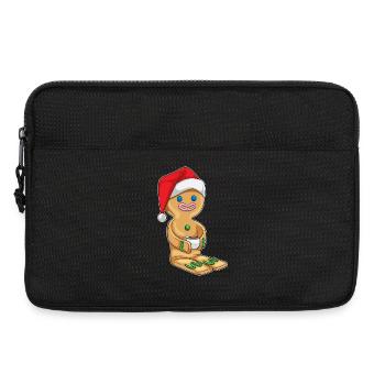 Lebkuchenmann Weihnachten Kaffee - Laptoptasche 13" - Schwarz - Vorne