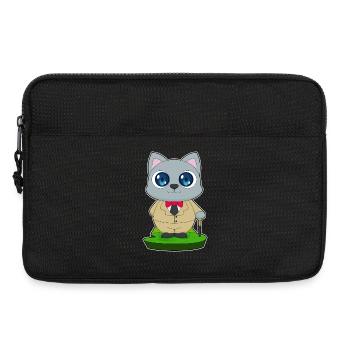 Canne de marche pour pensionnaires chats - Sacoche pour ordinateur portable 13 pouces - noir - Devant