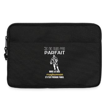 Rugbyman je ne suis pas parfait - Sacoche pour ordinateur portable 13 pouces - noir - Devant