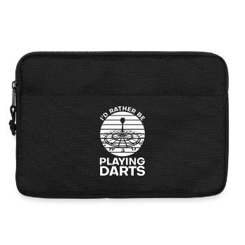 I'd rather play darts - Laptop bag 13" - black - Front