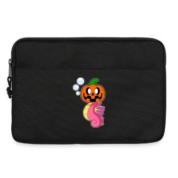 Hippocampe Halloween citrouille - Sacoche pour ordinateur portable 13 pouces - noir - Devant