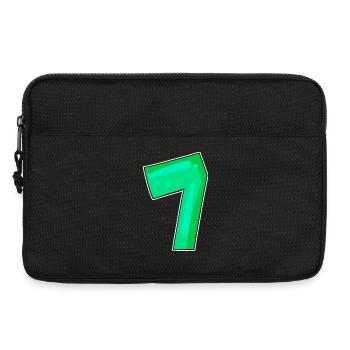 Zahl 7 Nummer Sieben - Laptoptasche 13" - Schwarz - Vorne