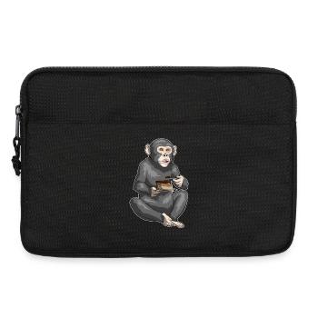 Affe Kuchen - Laptoptasche 13" - Schwarz - Vorne
