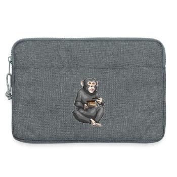 Gâteau de singe - Sacoche pour ordinateur portable 13 pouces - gris chiné - Devant
