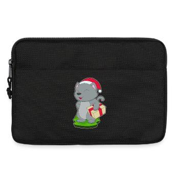 Forfait Noël chat - Sacoche pour ordinateur portable 13 pouces - noir - Devant