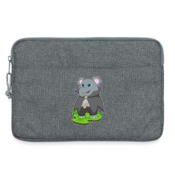 Elephant Halloween Vampire - Laptop bag 13" - heather grey - Front