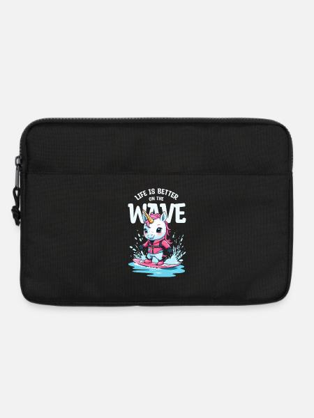 Wakeboard Einhorn - Laptoptasche 13" - Schwarz