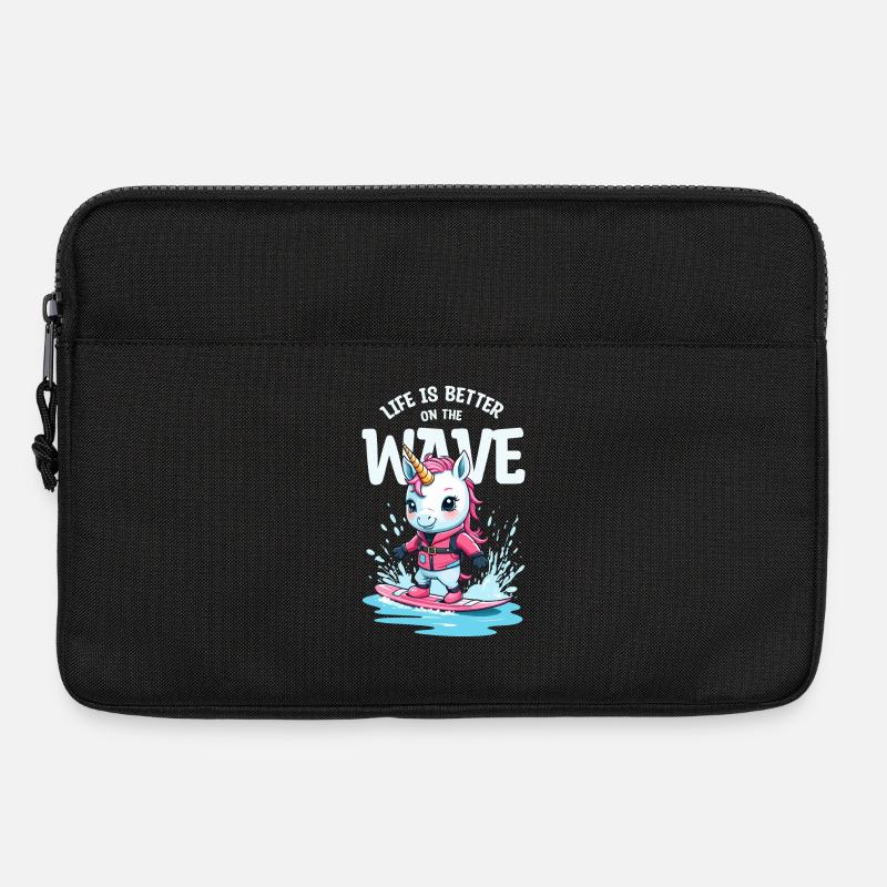 Wakeboard Einhorn - Laptoptasche 13" - Schwarz