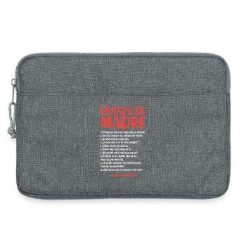 Mutters Zitate (Dunkel) - Laptoptasche 13" - Grau meliert - Vorne