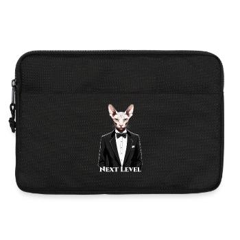 Sphynx Katze schick Anzug Smoking Level Geschenk - Laptoptasche 13" - Schwarz - Vorne