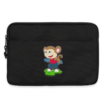 Culturiste Singe Haltères Culturisme - Sacoche pour ordinateur portable 13 pouces - noir - Devant