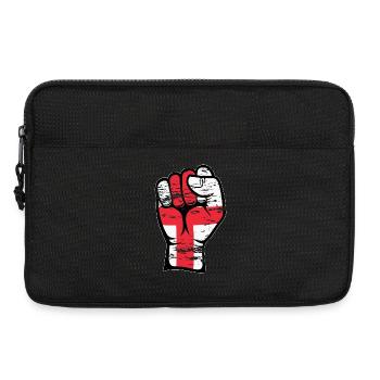 Drapeau de l’Angleterre poing utilisé à la main - Sacoche pour ordinateur portable 13 pouces - noir - Devant
