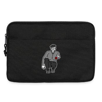 Petanque Spieler Linkshänder - Laptoptasche 13" - Schwarz - Vorne