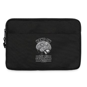 HANG ON LET ME OVERTHINK THIS - Laptop bag 13" - black - Front