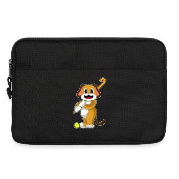 Hockey sur gazon avec chien, bâton de hockey sur gazon - Sacoche pour ordinateur portable 13 pouces - noir - Devant