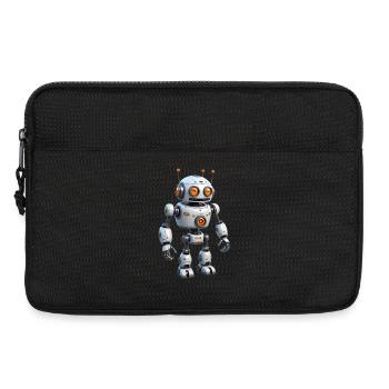Cartoon Roboter - Laptoptasche 13" - Schwarz - Vorne