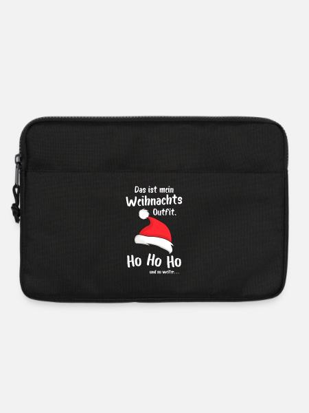 Mein Weihnachtsoutfit Weihnachtsmütze Ho Ho Ho - Laptoptasche 13" - Schwarz