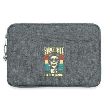 Smoke Chill Er ist der wahre Schaden - Laptoptasche 13" - Grau meliert - Vorne
