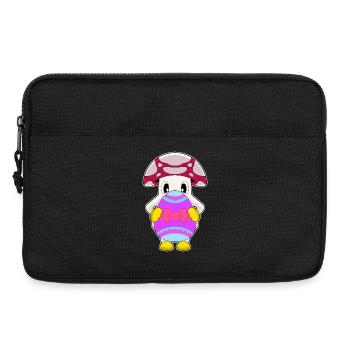 Mushroom Easter Easter Egg - Laptop bag 13" - black - Front