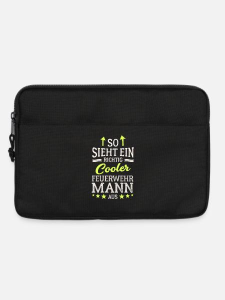 So sieht ein richtig cooler Feuerwehrmann aus - Laptoptasche 13" - Schwarz