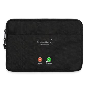 Arbeitszeitbetrug Anruf Lustiges Design - Laptoptasche 13" - Schwarz - Vorne