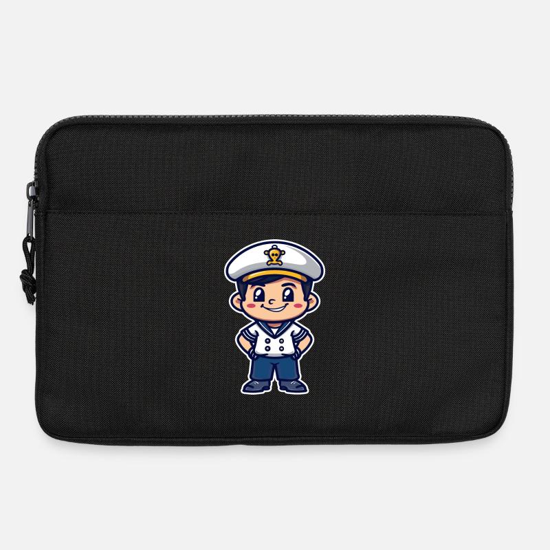 Kleiner Seemannskapitän Comic - Laptoptasche 13" - Schwarz