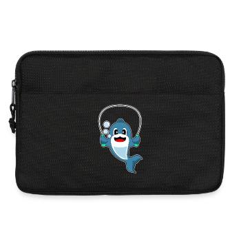 Delfin Seilspringen Springseil Fitness - Laptoptasche 13" - Schwarz - Vorne