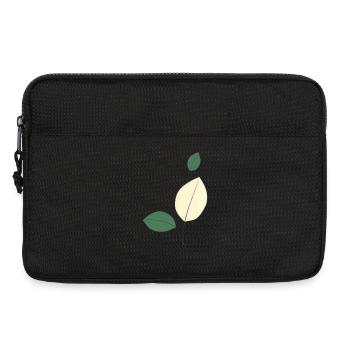 Minimalist leaf study nature - Laptop bag 13" - black - Front