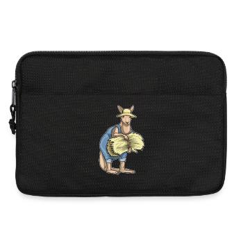 Kangaroo Farmer Straw Farm - Laptop bag 13" - black - Front