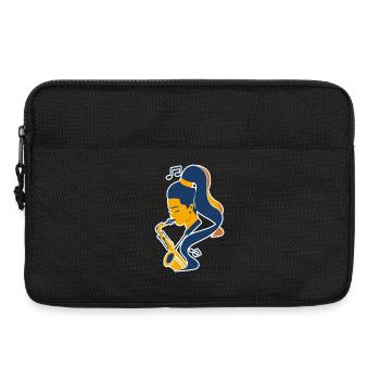 Saxophone Player Comic Look - Laptop bag 13" - black - Front