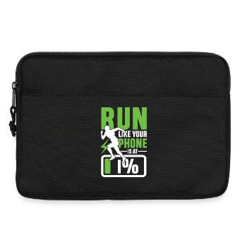 Run like your phone is 1 - Laptoptasche 13" - Schwarz - Vorne