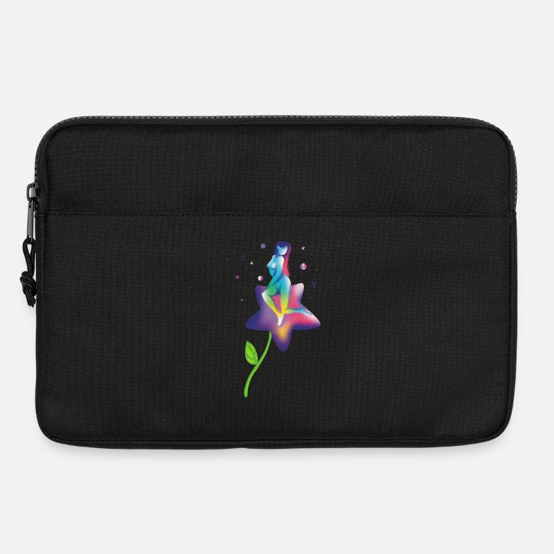 Regenbogenstern-Blüte - Laptoptasche 13" - Schwarz