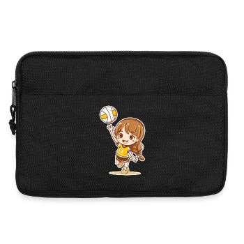 Petit joueur de volley-ball - Sacoche pour ordinateur portable 13 pouces - noir - Devant