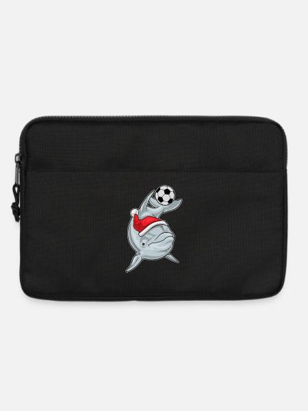 Delfin Weihnachten Fußball - Laptoptasche 13" - Schwarz