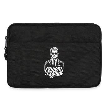 Motif « Groom Squad » du marié au design rétro - Sacoche pour ordinateur portable 13 pouces - noir - Devant