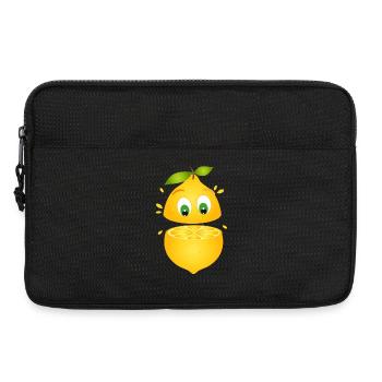 Surprised Lemon – Fruity Comic Fun - Laptop bag 13" - black - Front