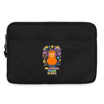 I'm Autistic Please Be Kind - Autism Children - Laptop bag 13" - black - Front
