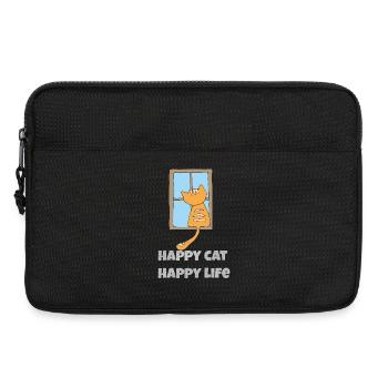 Happy Cat Happy Life - Laptop bag 13" - black - Front