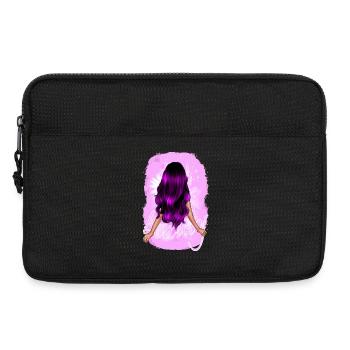 Beauty with long purple hair - Laptop bag 13" - black - Front