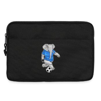 éléphant joueur de football football sports de football - Sacoche pour ordinateur portable 13 pouces - noir - Devant